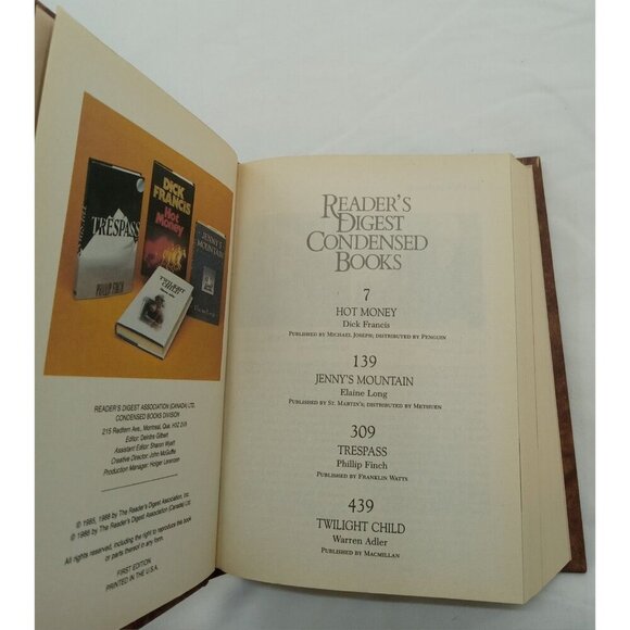 1988 Reader's Digest Condensed 1st Ed HC Leather Gilt Vtg NM Fiction - Picture 11 of 13